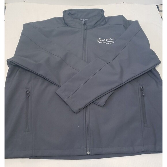 Encore Boston Harbor Jacket Mens 4XL Dark Gray Fleece Lined Zip Pockets Casino - Picture 13 of 13